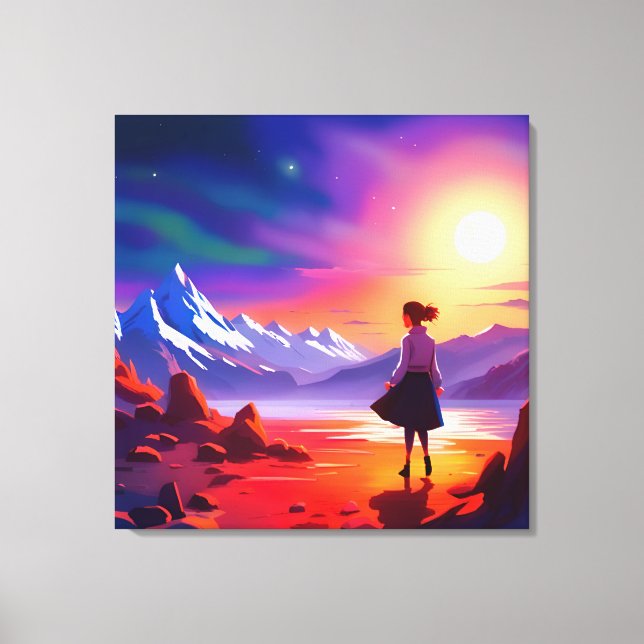 Impressão Em Tela Olhando para o futuro (Frente)