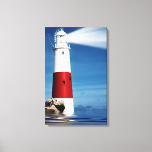 Impressão Em Tela Olhar para o farol no mar