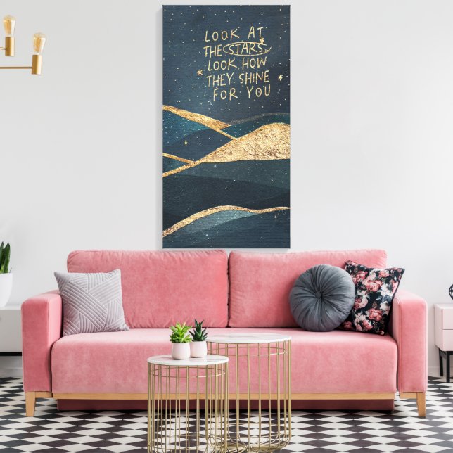 Impressão Em Tela Olhe Para As Estrelas (Insitu(Sala de estar))