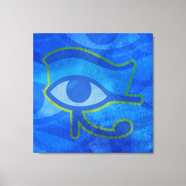 Impressão Em Tela Olho Azul de Hórus (Frente)