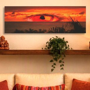 Impressão Em Tela Olho do Pôr do Sol Panorâmico 2106 Arte