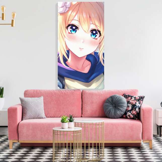 Impressão Em Tela Olhos Azuis 2 (Insitu(Sala de estar))