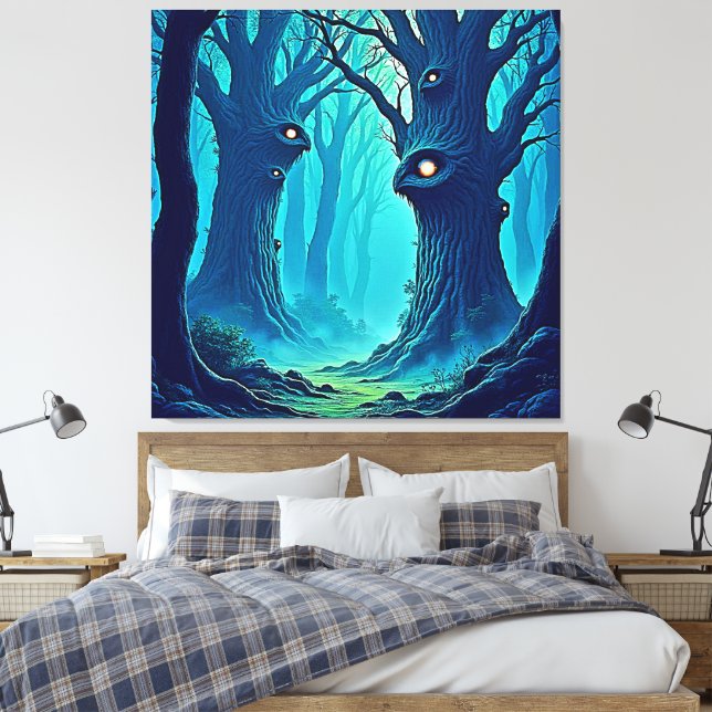 Impressão Em Tela Olhos de Woodland de Eerie (Insitu(Quarto))