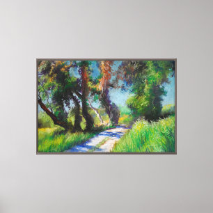 Impressão Em Tela Oliveiras junto ao Mar – Pastel Mediterrâneo