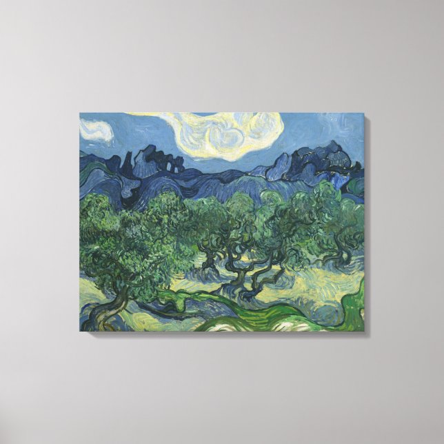 Impressão Em Tela Oliveiras - Van Gogh (Frente)