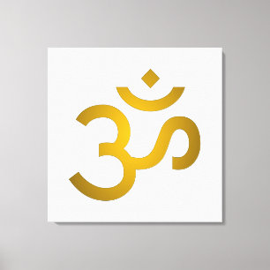 Impressão Em Tela Om devanagari