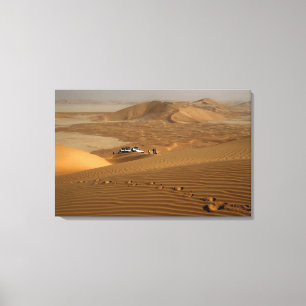 Impressão Em Tela Omã, deserto Rub Al Khali, dirigindo nas dunas