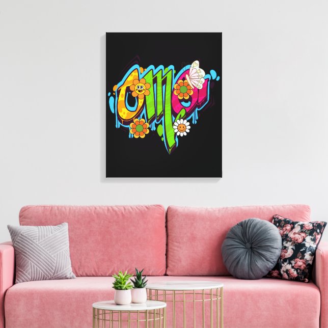 Impressão Em Tela OMG Typogrraphy (Insitu(Sala de estar))