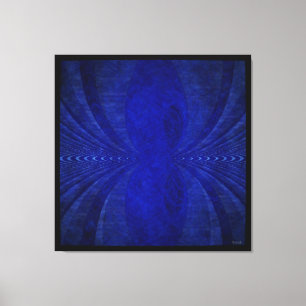 Impressão Em Tela Onda Azul Abstrata