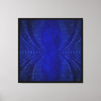 Impressão Em Tela Onda Azul Abstrata