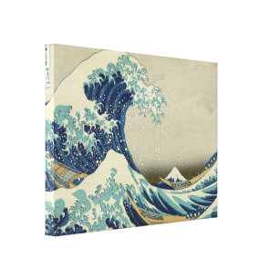 Impressão Em Tela Onda de Hokusai a grande fora de Kanagawa