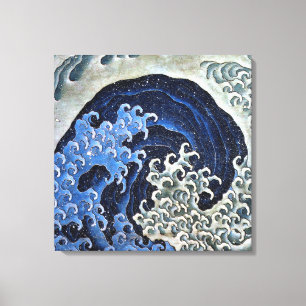 Impressão Em Tela Onda Feminina. Katsushika Hokusai