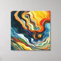 Ondas a cores de arte moderna abstrato
