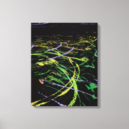 Impressão Em Tela Ondas Abstratas Brilhantes