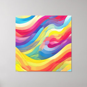 Impressão Em Tela Ondas arco-íris