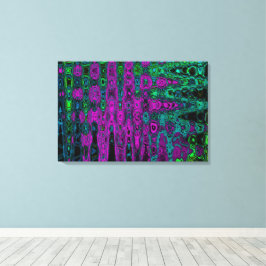 Impressão Em Tela Ondas Atômicas Groovy Abstratas Magenta Negrito