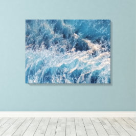 Impressão Em Tela Ondas azuis do oceano
