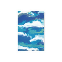 Ondas de abstrato Oceano em um Céu Tempestade - Ma