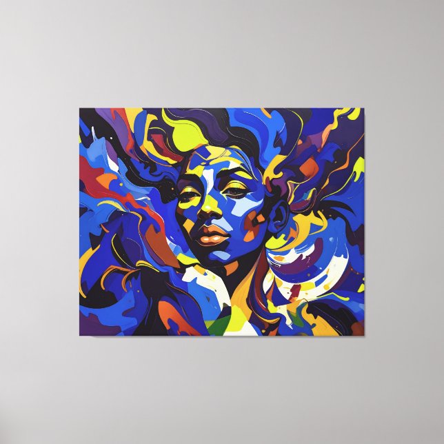 Impressão Em Tela Ondas de Si Próprio (Frente)