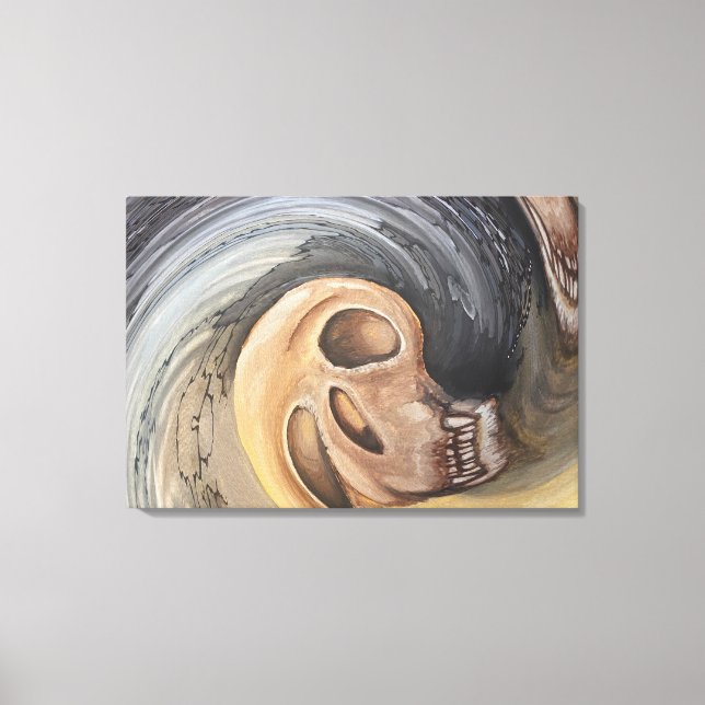 Impressão Em Tela Ondas do Passado (Frente)