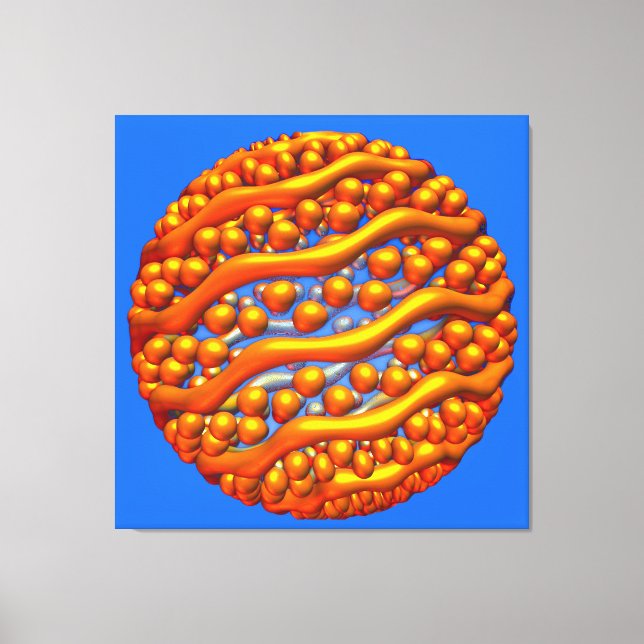 Impressão em Tela Ondas Douradas (Frente)