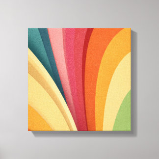Impressão Em Tela Ondas e formas coloridas no design