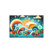 Ondas estéticas do oceano