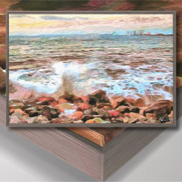 Impressão Em Tela Ondas Rochosas 0742 Arte