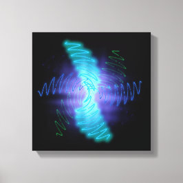 Impressão Em Tela Ondas sonoras modernas e brilhantes