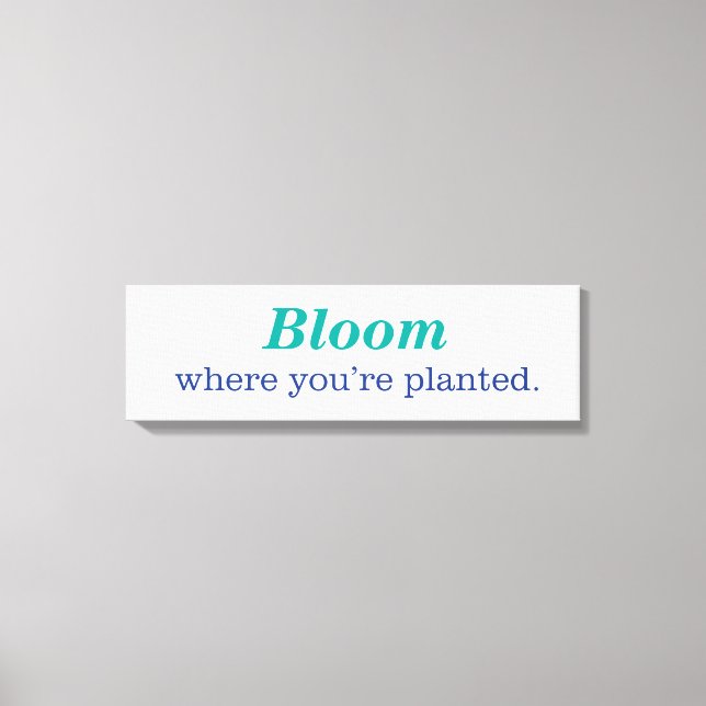 Impressão Em Tela Onde você está plantado (Frente)