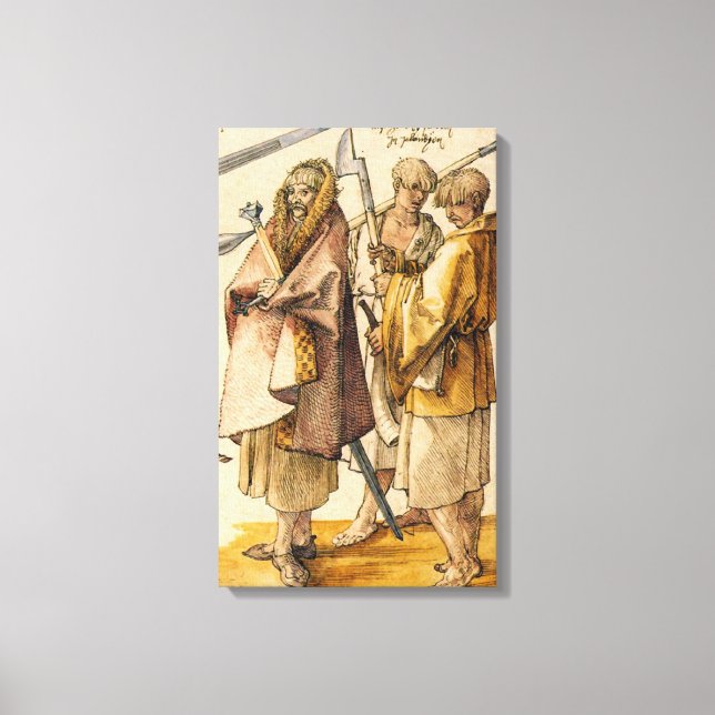 Impressão Em Tela One Gallòglach e Two Kerns - Albrecht Dürer (Frente)