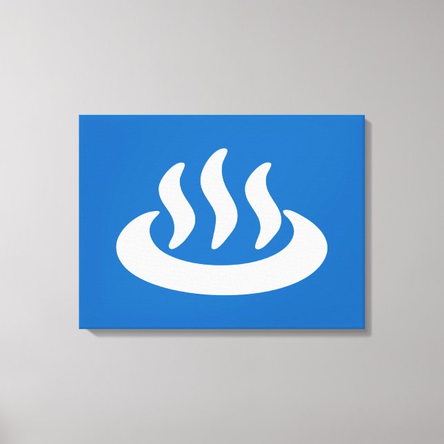 Impressão Em Tela Onsen ♨ Hot Primavera 温 泉 Sinal Japonês (Frente)