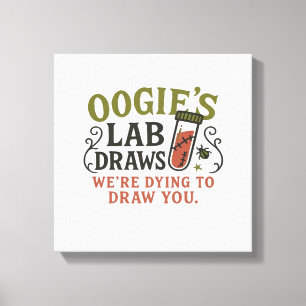 Impressão Em Tela Oogie�s Lab Draws � Flebotomista de Halloween Engr