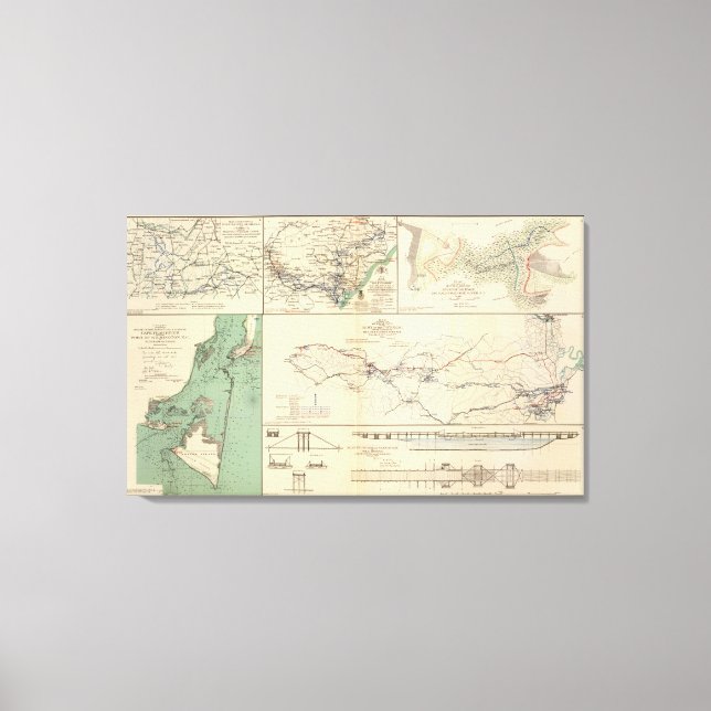 Impressão Em Tela Operações do Exército Potomac (Frente)