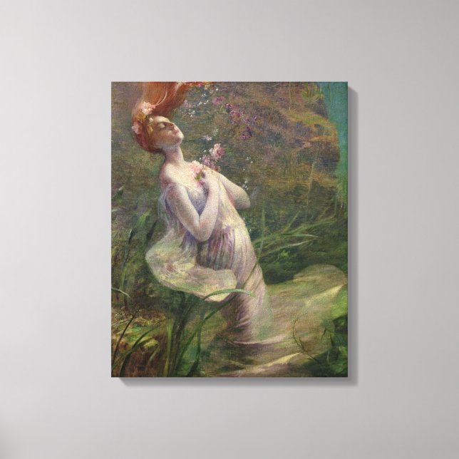 Impressão Em Tela Ophelia Drowning, 1895 (Frente)