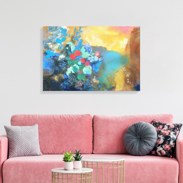 Impressão Em Tela Ophelia Entre as Flores | Odilon Redon (Insitu(Sala de estar))