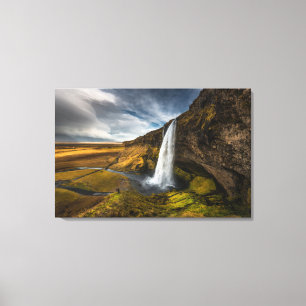 Impressão Em Tela Opinião bonita da paisagem de Seljalandsfoss