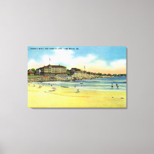 Impressão Em Tela Opinião da praia de York do hotel e da união You