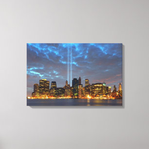 Impressão Em Tela Opinião da skyline da cidade na noite