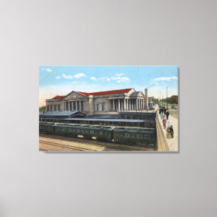 Impressão Em Tela Opinião de estação de estrada de ferro de