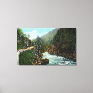 Impressão Em Tela Opinião de Hwy do rio de Ausable perto de