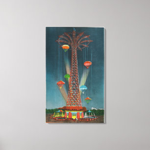 Impressão Em Tela Opinião de salto de pára-quedas do parque da