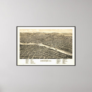 Impressão Em Tela Opinião Rockford Illinois de olho de pássaro