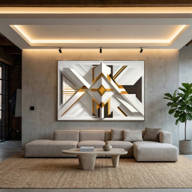 Impressão Em Tela Opulência Geométrica (Criador carregado)