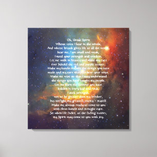 Impressão Em Tela Oração do chefe indiano do nativo americano