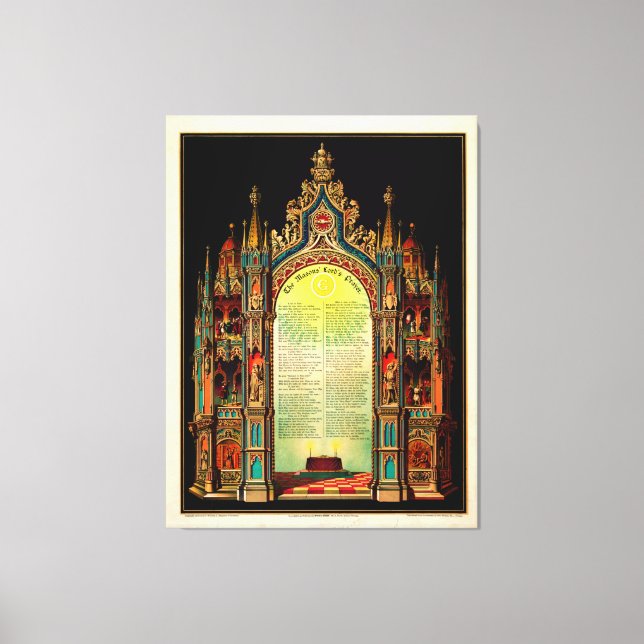 Impressão Em Tela Oração do Senhor dos Maçons (1892) (Frente)