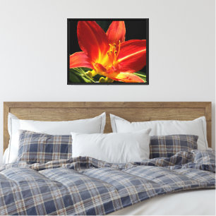 Impressão Em Tela Orange Daylily Bloom Floral Fotografia