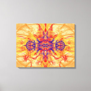 Impressão Em Tela ORANGE SMOKE - Arte Fractal - Impressão de Tela