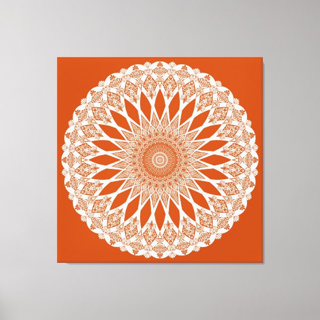 Impressão Em Tela Orange Squirrel Tristyns Mandala (Frente)