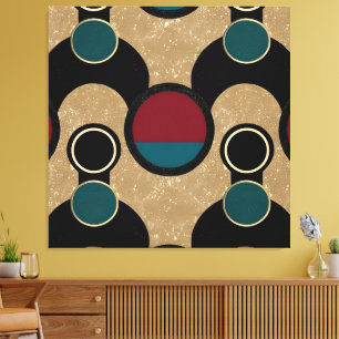 Impressão Em Tela Órbita Dourada Abstrato